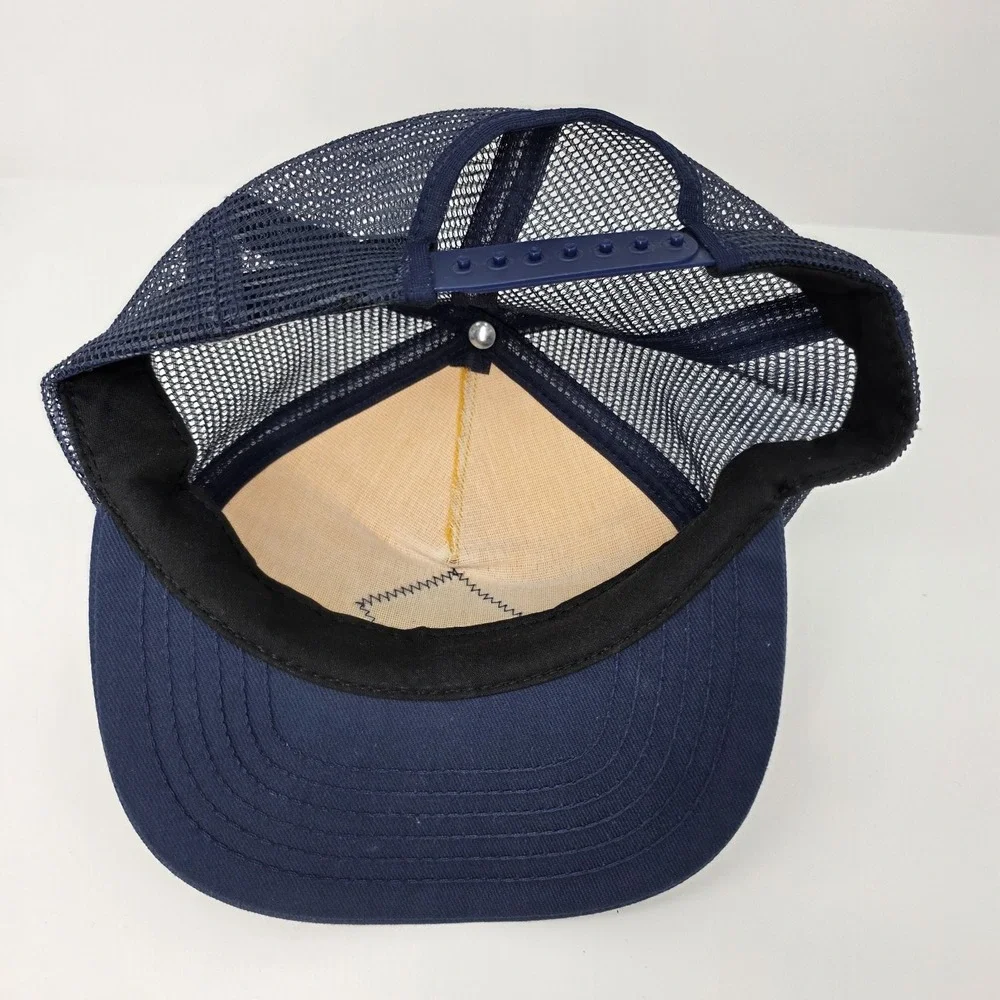VTG Cub Scouts Wolves Trucker Hat USA Made Snapback Cap Blue Yellow Adjustable